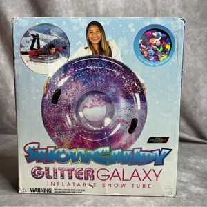 SnowCandy Glitter Galaxy Inflatable Snow Tube